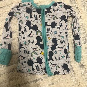 Kids Swimwear with Mickey Mouse Print - Gray and Teal